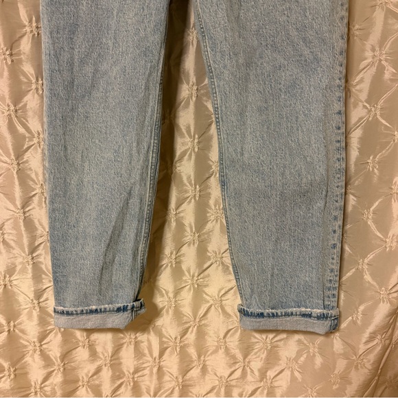 Abercrombie 90s Straight Ultra High Rise Jeans Criss Cross Waist Light Blue A&F - Picture 5 of 15